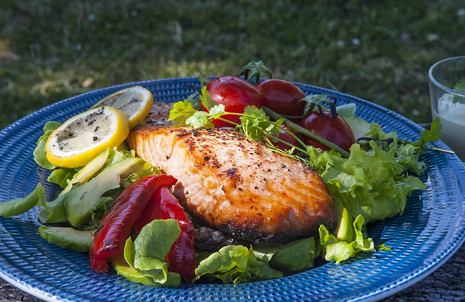 Grillad isländsk lax